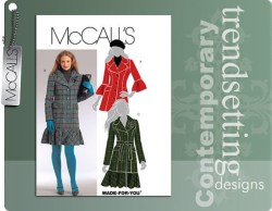 5717 LINED JACKET,COAT RUFFLE OR NOT,BELT PATTERN 12-18,4-12
